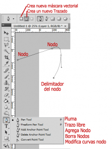 Photoshop herramienta pluma